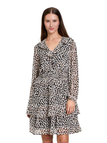 CARTOON Chiffonkleid mit Stufen in Weiß/Schwarz