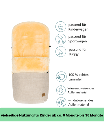 fillikid Winterfußsack Bernina Lammfell Exklusiv in Sand