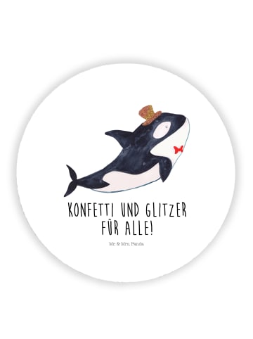 Mr. & Mrs. Panda Rund Magnet Orca Zylinder mit Spruch in Weiß