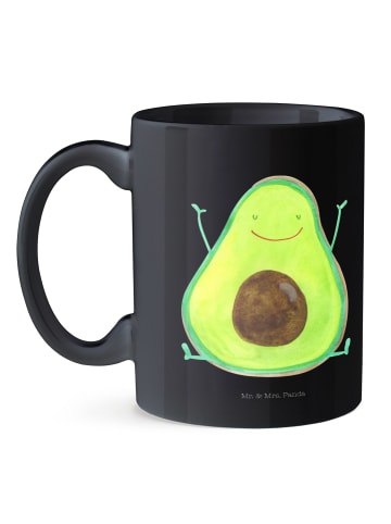 Mr. & Mrs. Panda Geschenktasse Avocado Glücklich ohne Spruch in Schwarz
