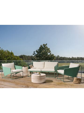 Beliani 3-tlg Lounge Set PONTE in Grün/Beige