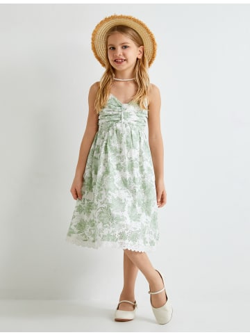 KOTON Kleid in Grün Gemustert