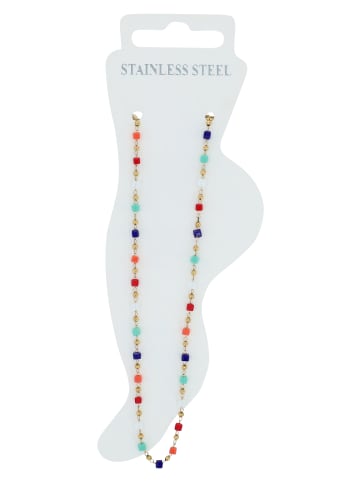 Adeliás Damen Anhänger aus Edelstahl mit Perle in gold