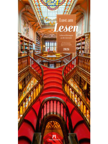 Ackermann Kunstverlag Kalender - Lust am Lesen Literatur-Kalender 2026