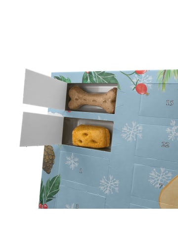 Mr. & Mrs. Panda Hunde Adventskalender Corgie mit Spruch in Eisblau