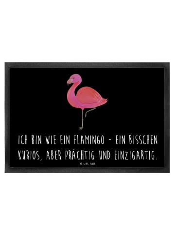 Mr. & Mrs. Panda Fußabstreifer Flamingo Classic mit Spruch in Schwarz