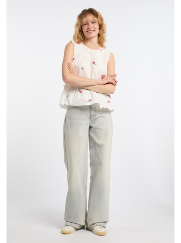 DreiMaster Damen Top in Wollweiss Koralle