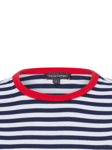 Franco Callegari T-Shirt in marine weiß