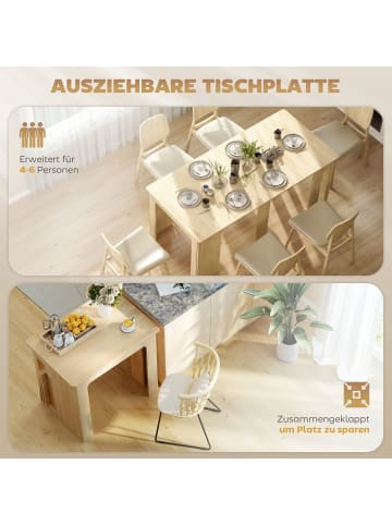HOMCOM Esstisch-180L x 85B x 75H cm-Naturholz