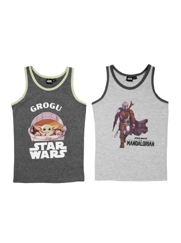 United Labels 2er Pack Star Wars - Unterhemd The Mandalorian in grau