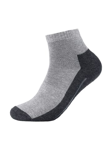 camano Sportsocken kurz Atmungsaktiv Bequem Perfekte Passform Tennissocken Verstärkt Herren und Damen pro tex 4er Pack function in Grau