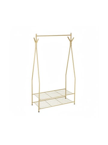 relaxdays Kleiderständer in Honigbraun - (B)90 x (H)162 x (T)40 cm