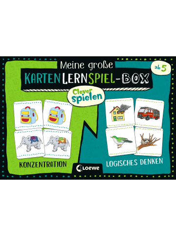 Loewe Clever spielen - Meine große KartenLernSpiel-Box - Konzentration/Logisches...