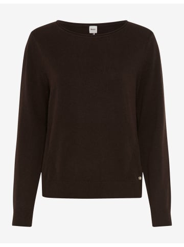 BRAX Pullover aus Schurwolle und Cashmere mit Ajourdetails in Brunette