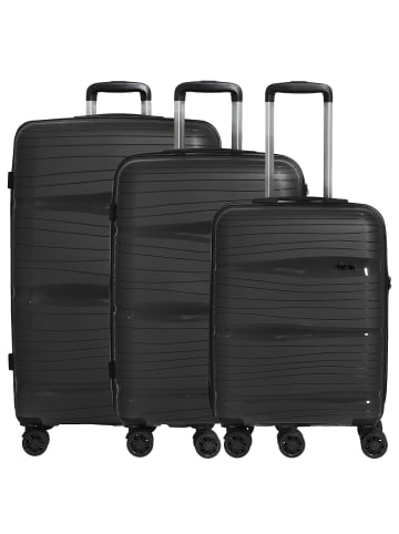 D&N Travel Line 4300 - Trolley-Set 3tlg. in schwarz