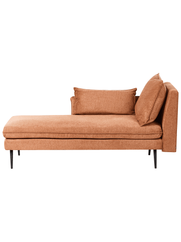Beliani Chaiselongue YERRES in Orange/Schwarz - (W) 168 x (H) 79 x (L) 87 cm