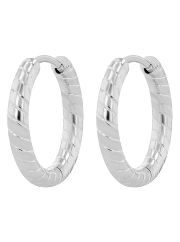 Adeliás Damen Ohrringe – Creole aus Edelstahl in silber