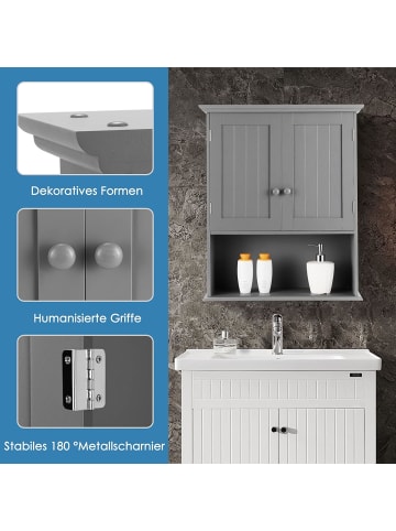 COSTWAY Hängeschrank in Grau