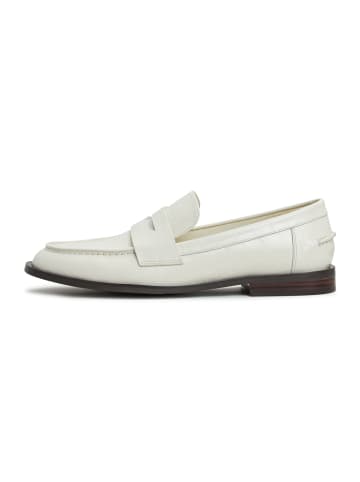 CESARE GASPARI Loafer mit Blockabsatz in Ivory