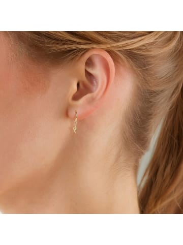 Glanzstücke München Creolen Schlange aus Sterling Silber mit Zirkonia in gelbgold