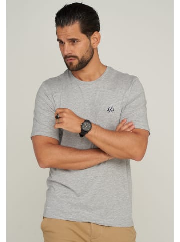 Jack & Jones T-Shirt - JJELIF TEE SS CREW NECK in Grey Melange