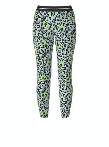 MARC CAIN Schmale Hose mit Allover-Print in Blau