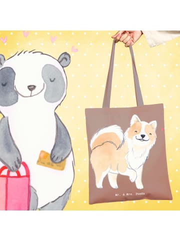Mr. & Mrs. Panda Jutebeutel Islandhund Lebensretter ohne Spruch in Braun Pastell
