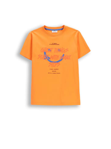 Coccodrillo Baumwoll-T-Shirt mit kurzen Ärmeln in orange