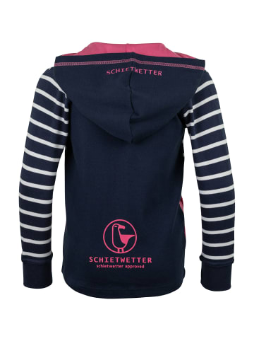 SCHIETWETTER Kinder Kapuzenjacke in navy-pink/weiss