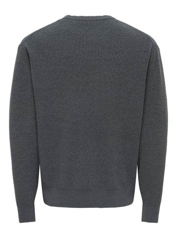 ONLY & SONS Gestricktes Oberteil in Grey Pinstripe