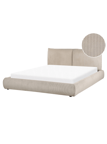 Beliani Doppelbett VINAY in Beige - (W) 176 x (H) 90 x (L) 233 cm