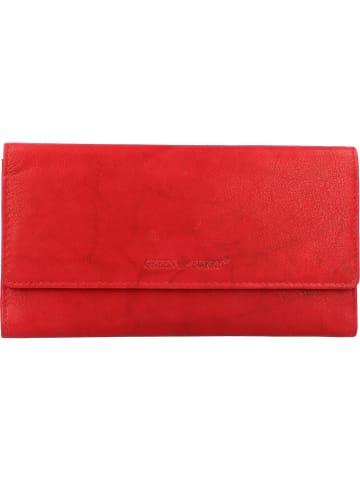 Greenburry Basic Geldbörse RFID Leder 19 cm in red