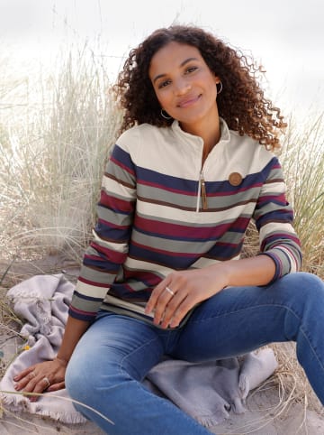 WITT WEIDEN Sweatshirt in marine-sand-geringelt
