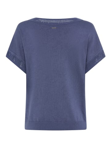 Laura Scott Kurzarmpullover in jeansblau