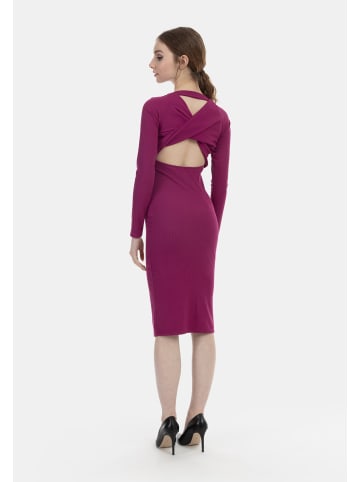 myMo at night Langarmkleid Midi in Fuchsia