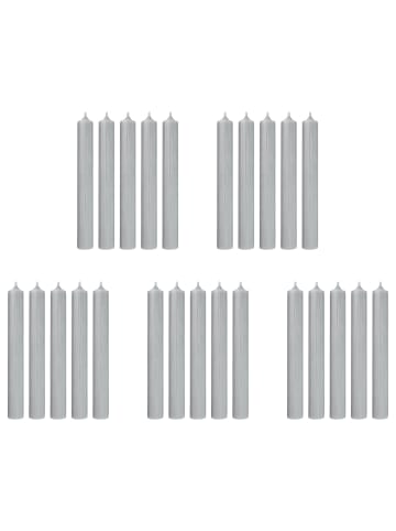 Butlers Stabkerze RAINBOW 25er-Set in Grau