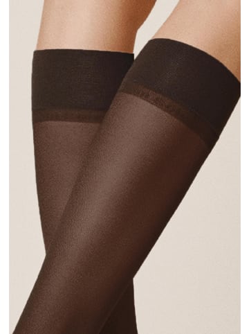 Kunert Feinkniestrümpfe Cotton Sole 20 transparent in Black