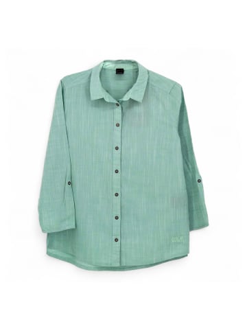 Jack Wolfskin Bluse Emerald Lake Shirt Damen Bluse Wanderhemd Baumwolle in Grün