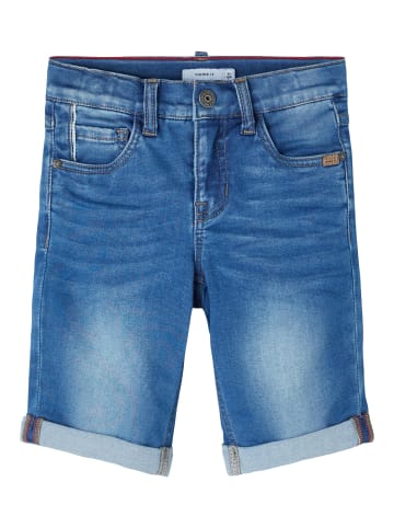 name it Long Shorts in medium blue denim