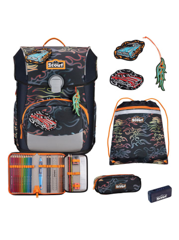 Scout Neo Exklusiv Safety Light Schulranzen-Set 5-teilig in Flames