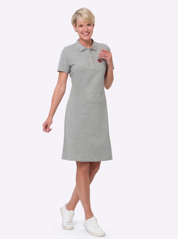 Sieh an! Polokleid in steingrau-meliert