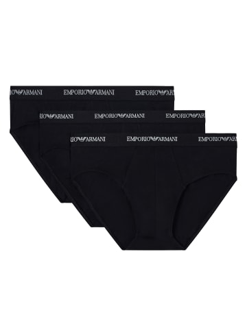 Emporio Armani 3er Pack Brief in Schwarz