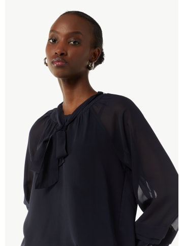 comma Bluse langarm in Blau