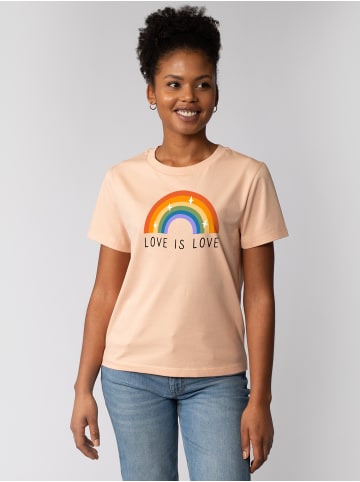 wat? Apparel T-Shirt Love is Love in Fraiche Peche