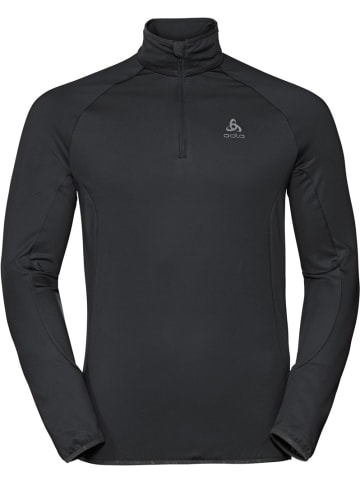 Odlo Longsleeve "Mid Layer 1/2 Zip Berra Light" in Schwarz