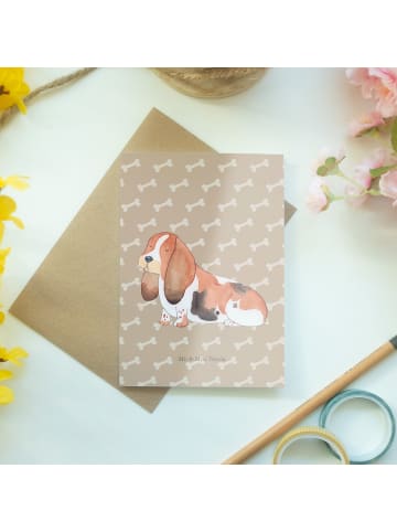 Mr. & Mrs. Panda Grußkarte Hund Basset Hound ohne Spruch in Hundeglück
