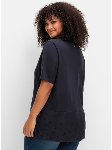 sheego T-Shirt in tiefblau