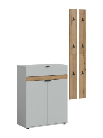 ebuy24 Garderobenmöbel Naro (3-teilig) Grau 150 x 37 cm