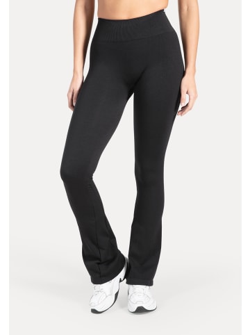 SMILODOX Schlaghose Leggings Aylin Scrunch in Schwarz