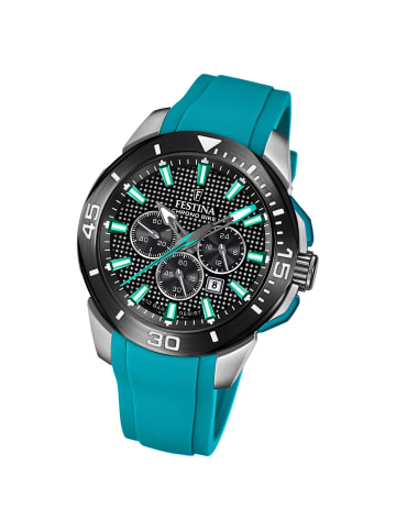 Festina Analog-Armbanduhr Festina Chrono Bike grün extra groß (ca. 47mm)